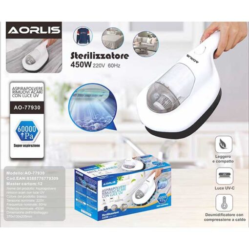 Dust Mite Vacuum Sterilizer with UV Light and Filter