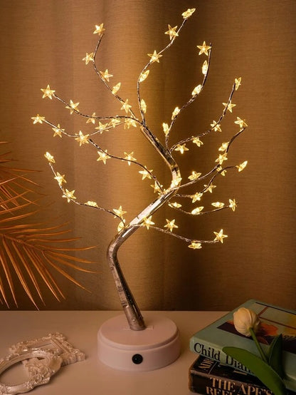 D-6 60 LED Star Tree Table Lamp With Base USB DC/Battery Operated