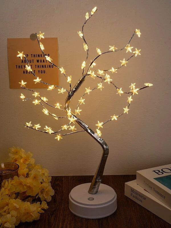 D-6 60 LED Star Tree Table Lamp With Base USB DC/Battery Operated