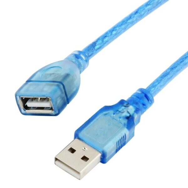 SE-L44 USB2.0 Transparent Blue Male To Female Extension Cable 10M Wire For Smart TV, Data Sync