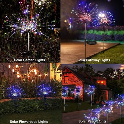 FA-LC34C-120 Solar Powered Starburst Stake Light Multicolour 2PC