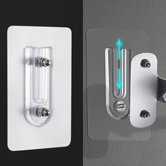 2/4 Pack Scratch Free  Non Perforated  Strong Adhesive  Adjustable Hook Brackets for Wall Mounting   Contemporary Style  Plastic Material