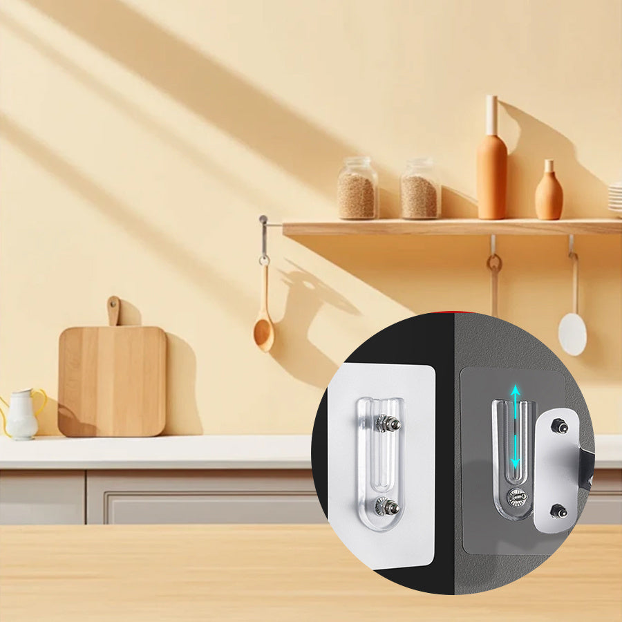 2/4 Pack Scratch Free  Non Perforated  Strong Adhesive  Adjustable Hook Brackets for Wall Mounting   Contemporary Style  Plastic Material