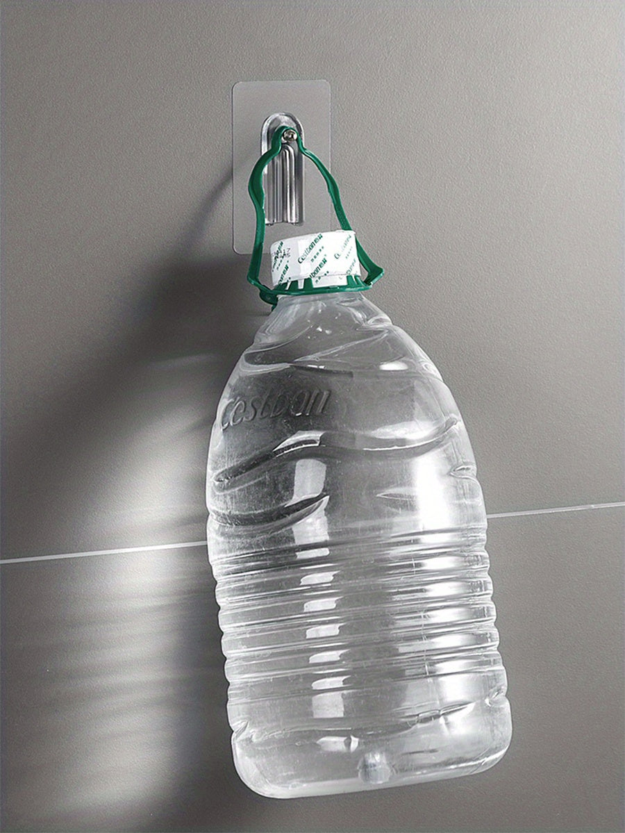 2/4 Pack Scratch Free  Non Perforated  Strong Adhesive  Adjustable Hook Brackets for Wall Mounting   Contemporary Style  Plastic Material