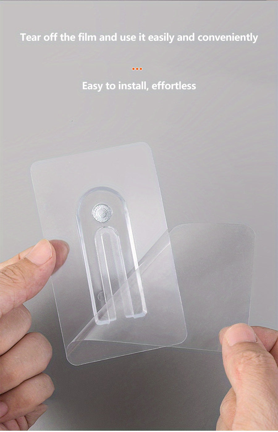 2/4 Pack Scratch Free  Non Perforated  Strong Adhesive  Adjustable Hook Brackets for Wall Mounting   Contemporary Style  Plastic Material