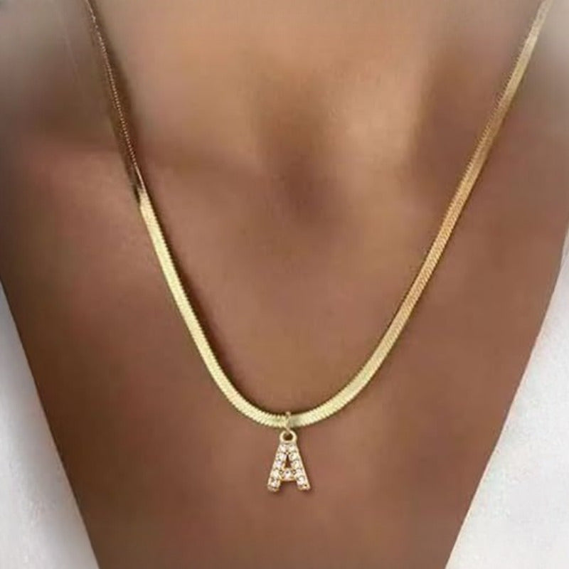 Women'S Necklace   Initials A Z Letters  Delicate Chain with Synthetic Synthetic Synthetic Synthetic Zircon Stones  Elegant Everyday & Formal Jewelry Gift for Women  Birthday/Anniversary Present  Bohemian Style  Fine Craftsmanship  Statement Piece  Fash