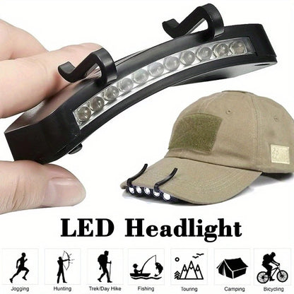 1pc LED Clip-On Headlight Ultra-Bright Energy Saving Flashlight for Outdoor Fishing Camping Hunting Battery Powered with AAA Non-Rechargeable Exterior Coverage ≤36V AAA Batteries Not Included