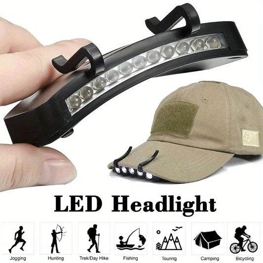 1pc LED Clip-On Headlight Ultra-Bright Energy Saving Flashlight for Outdoor Fishing Camping Hunting Battery Powered with AAA Non-Rechargeable Exterior Coverage ≤36V AAA Batteries Not Included