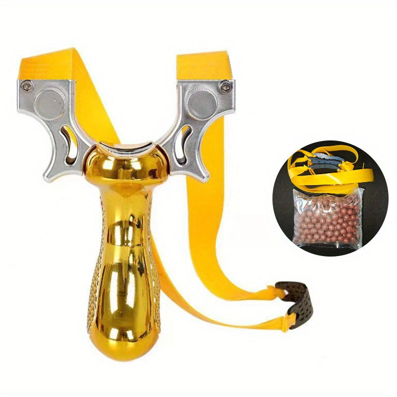 Ergonomic High Power Slingshot with Comfort Grip   Durable  Colorful Outdoor Shooting Toy for Practice & Fun