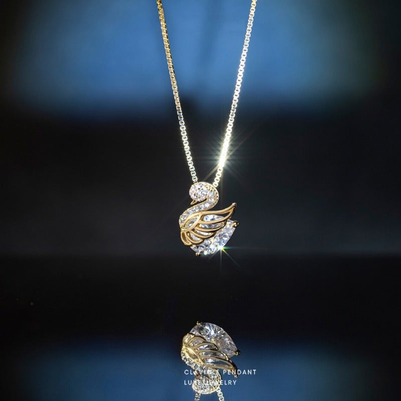 1pc Elegant Stainless Steel Swan Necklace for Women   Minimalist Design with Sparkling Accents  Versatile Clavicle Chain for Casual Attire or Special Occasions  Perfect Gift for Holidays and Daily Use  Versatile Jewelry|Elegant Necklace|Durable Jewelry  S