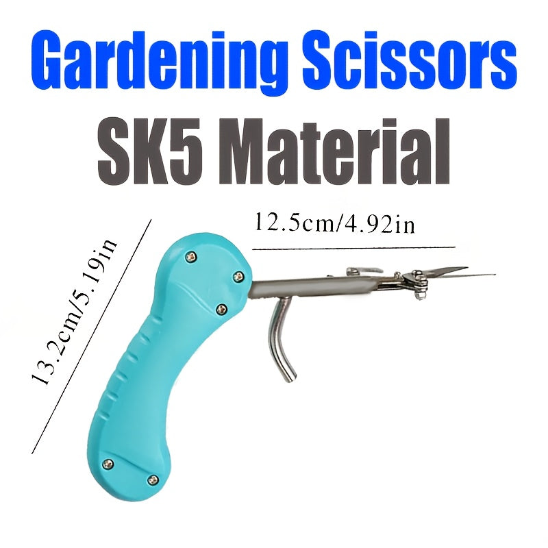 VARIEA 1pc Blue High Quality SK5 Garden Shears   Professional Ergonomic Pruning and Fruit Picking Tool  Multi Purpose Home Flower Trimming Scissors with Comfortable Handle  Garden Pruning Shears  Fruit Picking Shears  Modern Garden Tool  Durable Garden Sh