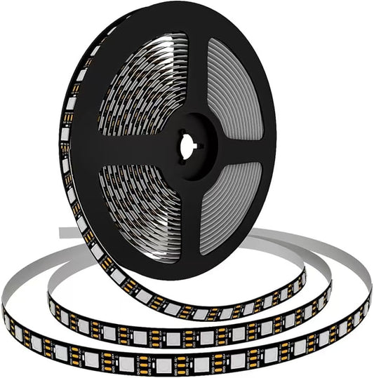 Strips, Colourful RGB with IC 5 V, Dimmable, 2 m, 300 LEDs, Separately Addressable, IP30 for Bedroom, Kitchen, Living Room, Black, PCB