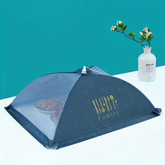 Large Capacity Folding Table & Dish Cover with Knife Fork Pattern   Dual Sided Fabric & Carbon Steel Frame for Outdoor Dining  Picnics  BBQs  Folding Picnic Table  Foldable Design  Durable Frame