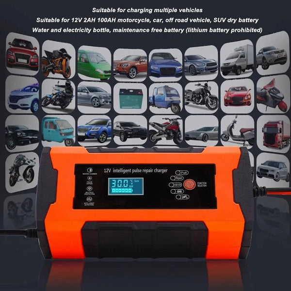 JG20375124 Intelligent Pulse Repair Battery Charger 12V-24V