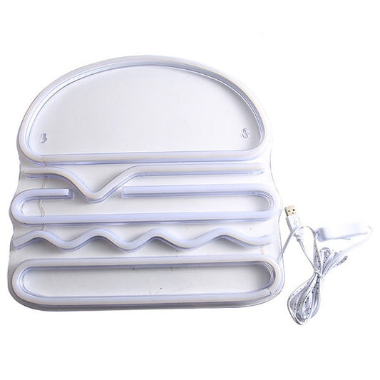 C-16 USB Powered Hamburger Neon Lamp With Back Plate + ON Off Switch