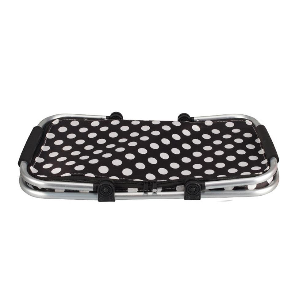 Insulated Foldable Picnic Basket 30L Insulated Bag Folding Basket with Aluminum Handle Portable Fresh-keeping Bag Beer Lunch Home Use