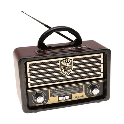 Portable AM FM Radio Wireless Bluetooth Speaker with Foldable Antenna AE29