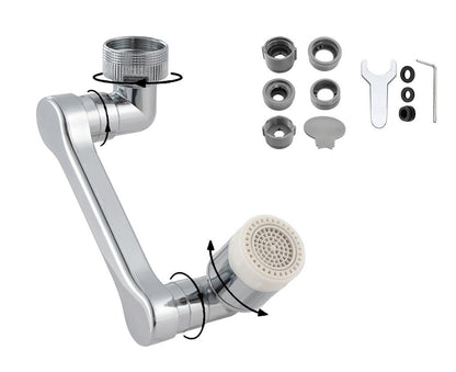 Sink-Water-Aerator, Rotatable Spray Attachment Kitchen Bathroom 360° Angle, Multifunctional Robotic Arm, Female Thread 2 Mode Splash Filter Extension-Washing Eye/Hair/Face