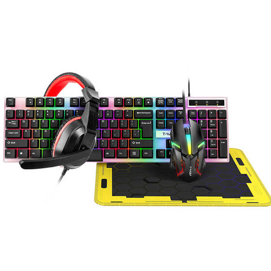 Computer gaming Kit Keyboard And Mouse Combo 4 In 1 Gaming Combo Set