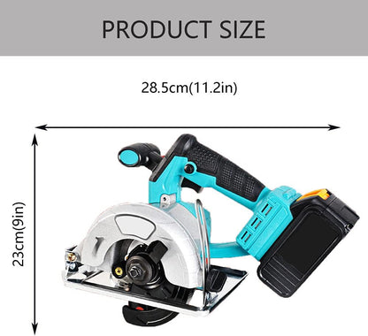 20V Electric Hand Saw, 4.0Ah Battery, 6-1/2 Inch, 1000W Saws For Woodworking with Fast Charger, 2 Blades for Wood, Plastic, Soft Metal and Tile Cuts
