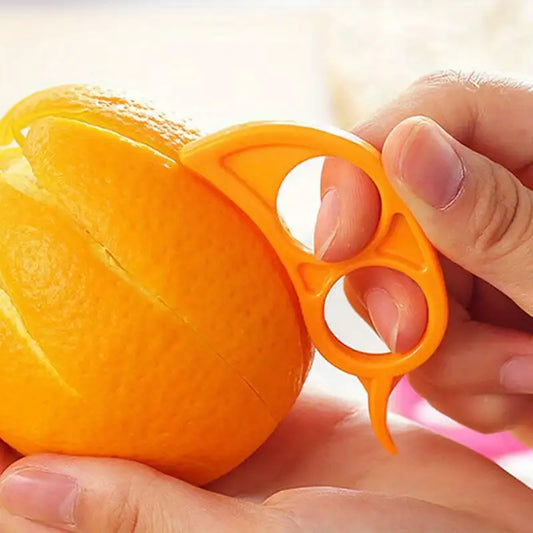 Easy Grip Plastic Orange Peeler Set - Multi-Purpose Citrus Slicer, Lemon And Grapefruit Peeler