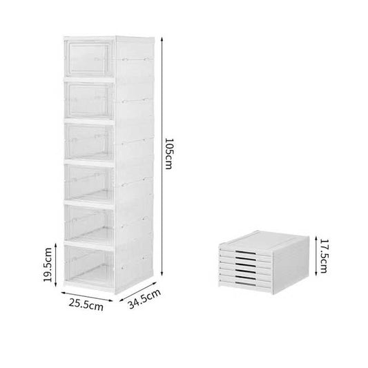 SHOE RACK WITH SIX SHELVES