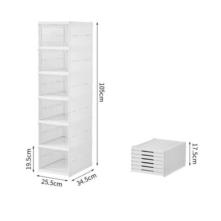 SHOE RACK WITH SIX SHELVES