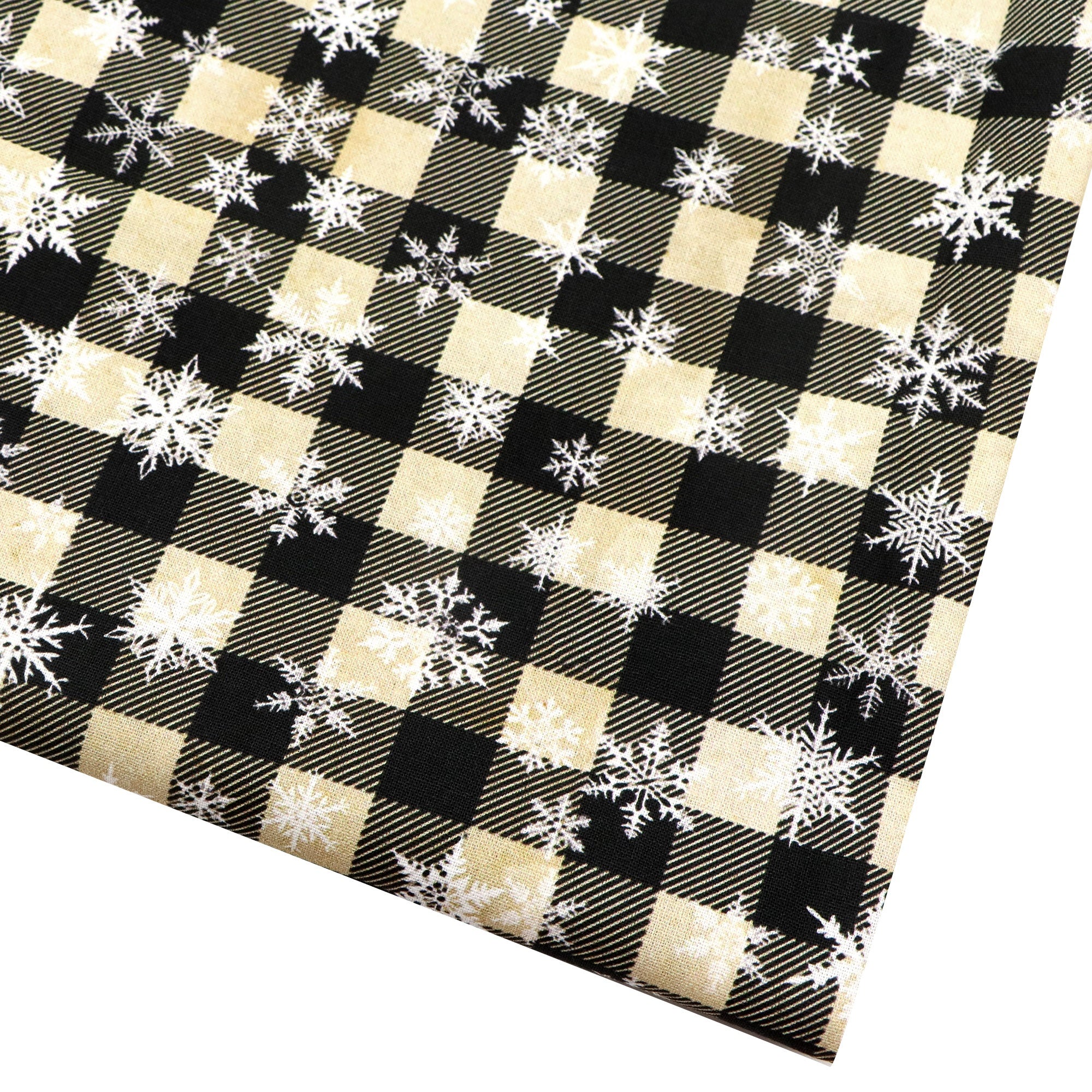 1pc Extra Large Christmas Plaid Fabric   Red  Golden  Brown  Green    Heavy Duty 100% Cotton Quilted Texture   for Holiday Crafts  Nurses Hats  Home Decor   Ideal For Beginners & Experts   Christmas Sewing Projects  Craft Supplies  Seasonal Decor