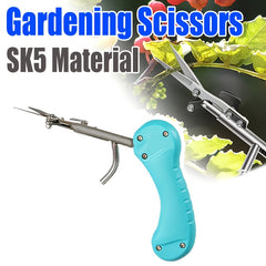 VARIEA 1pc Blue High Quality SK5 Garden Shears   Professional Ergonomic Pruning and Fruit Picking Tool  Multi Purpose Home Flower Trimming Scissors with Comfortable Handle  Garden Pruning Shears  Fruit Picking Shears  Modern Garden Tool  Durable Garden Sh