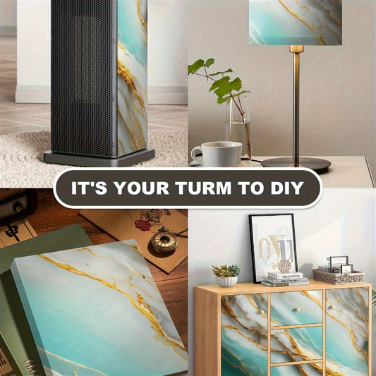 1 roll, wavy texture marble wallpaper, glossy contact paper, self-adhesive removable PVC wallpaper, peel and stick wallpaper for kitchen bedroom living room countertop furniture, renovation wallpaper
