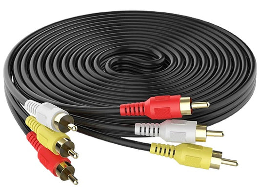 SE-L64 Male 3RCA T0 Male 3RCA Composite Audio Video AV Cable 20M