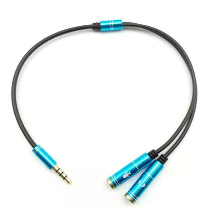 Universal 3.5mm Jack One-In-Two Headset PC Adapter Cable Mic Audio Y Splitter Extension Adapter