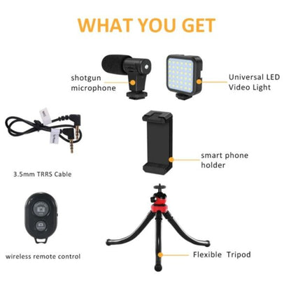 KIT-04LM LED Fill Light for Phone and Camera Tripod Holder With Remote Control