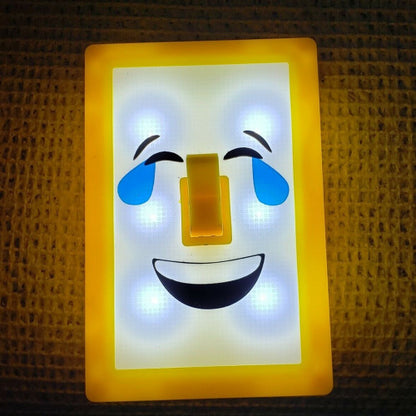 LED-Wall Night Light Emoji Funny Face Light Switch Emergency Light