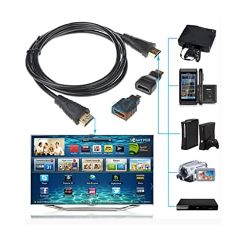 3 In 1 HDMI Cable HDMI to Mini Micro HDMI Adaptor Cable Kit for Tablet PC HDTV 1.5M