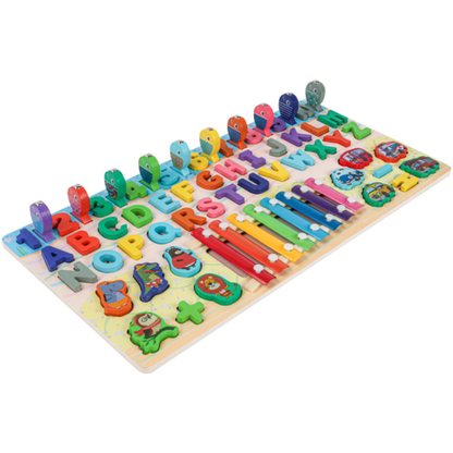 Educational Toys Knock the piano 6 in 1 Children`s Board Mathematical Counting Music Learning