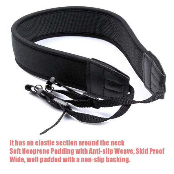 Universal Black Neoprene Neck Shoulder Camera Belt