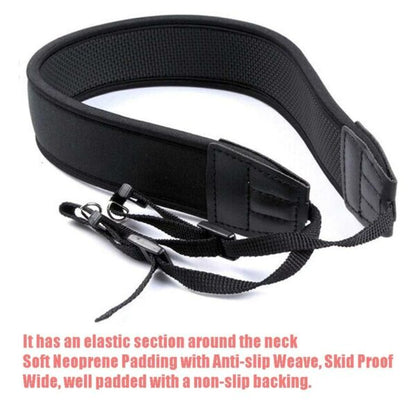 Universal Black Neoprene Neck Shoulder Camera Belt