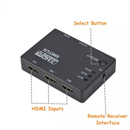 3 In 1 HDMI-Compatible Switch Selector Hub 1080P