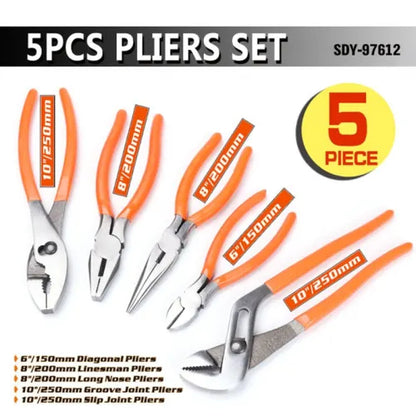 5 Different Types of Pliers Tool Roll Electrician DIY Home Pliers