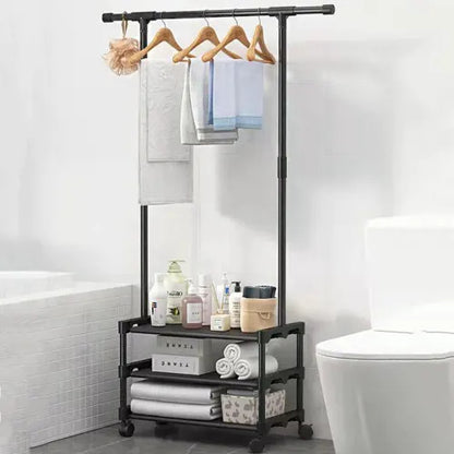 Coat Rack With Shoe Rack Metal Hanger With Storage Rack For Hallway Bedroom Furniture