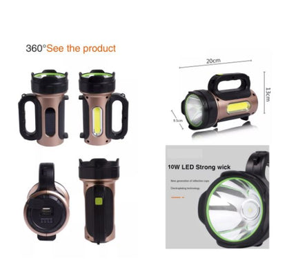 Aerbes AB-TA220 Solar Powered Searchlight With 20000Mah Battery Doubles As A Power Bank