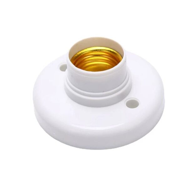 1pc E27 Screw Cap Socket White Ceiling Light Lamp Bulb Fixing Base Stand Light Bulb Holder