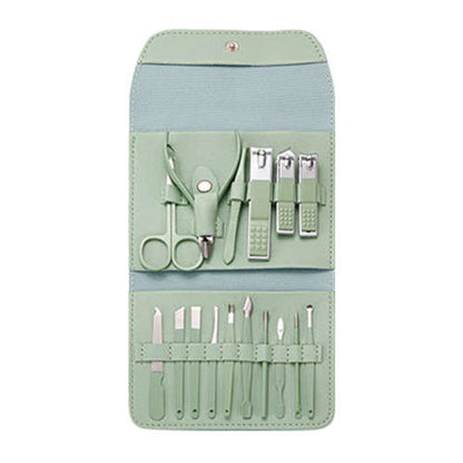 16 PCS Professional Pedicure Set Nail Clipper Tools Grooming Set Nail Care Tools with Leather Travel Case