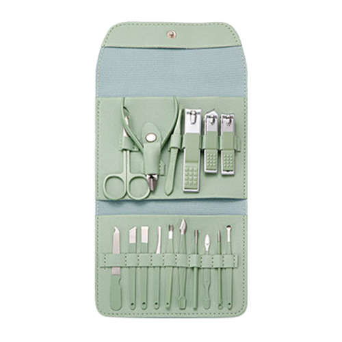 16 PCS Professional Pedicure Set Nail Clipper Tools Grooming Set Nail Care Tools with Leather Travel Case