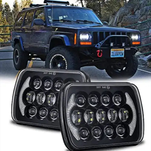 7 Inch High Beam and Low Beam Spotlight Waterproof IP67 DRL Driving Light Jeep Wrangler Headlight