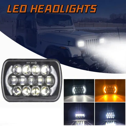 7 Inch High Beam and Low Beam Spotlight Waterproof IP67 DRL Driving Light Jeep Wrangler Headlight