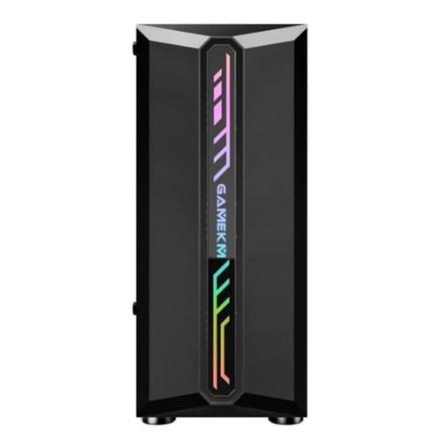 Computer Case Mid-Tower Desktop ATX Case USB 3.0 Ports Transparent Glass Panel 8 Fan Positions