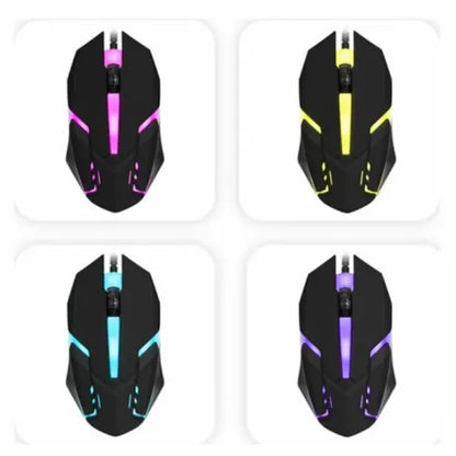 M020 USB Glowing Breathing Lamp Wired Optical Mouse