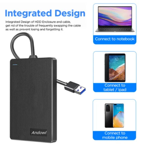 Q-YP01 USB 3.0 Enclosure SuperSpeed Enclosure for Laptops, Desktops, etc.